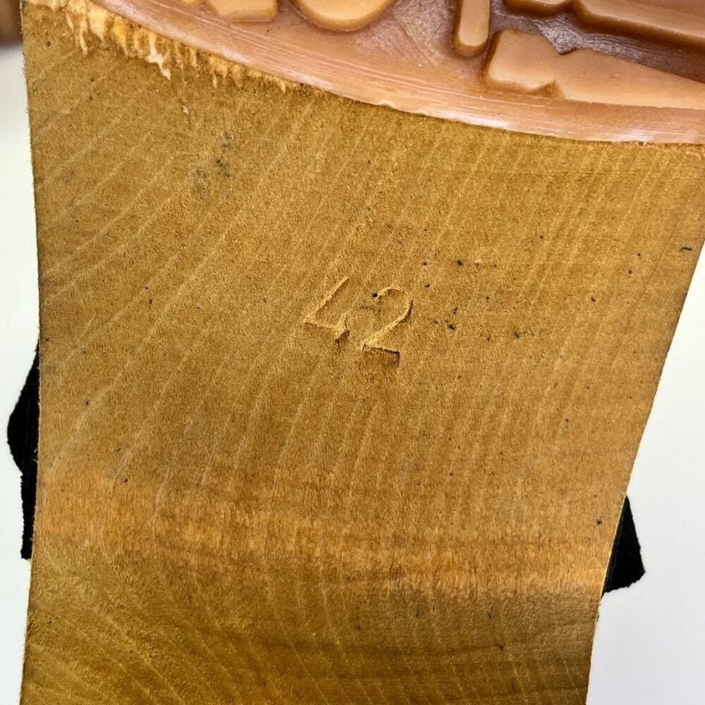 Sanita Women's Lissy Clog Size 42 in Black Open Back Wood Sole Slip Resistant - Picture 14 of 16
